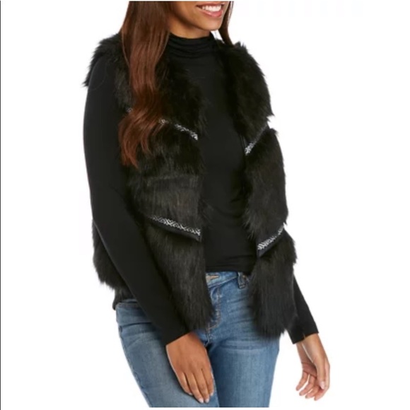 Nwt New Directions Faux Fur Vest 